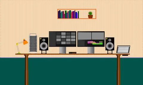 Video editing studio イラスト素材