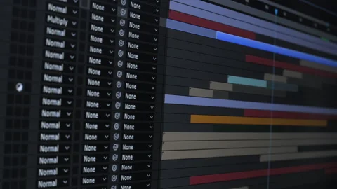 Video Editing Timeline in After Effects Stock Footage 307857417