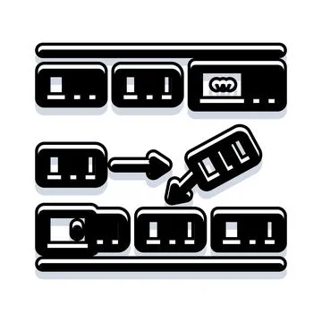 Video editing timeline interface with clips and tools Ilustração Stock