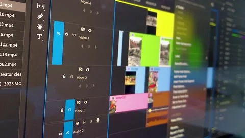 Video Editing Timeline Interface Digital Media Workspace 4K Video 動画素材 341799978