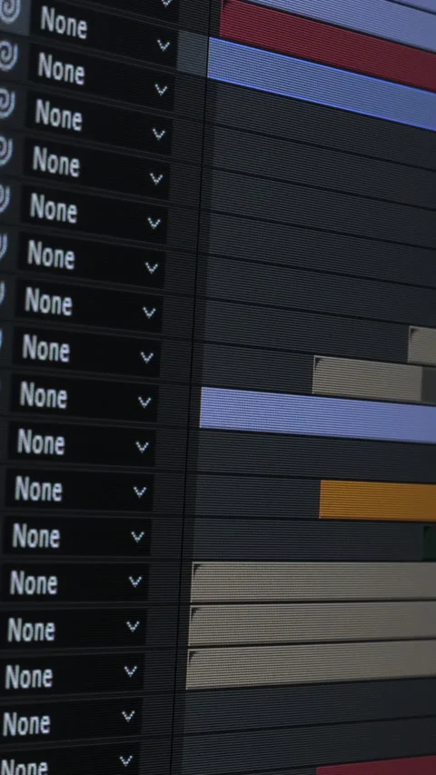 Video Editing Timeline Interface With Layered Tracks And Progress Bars 库存影片 335446345