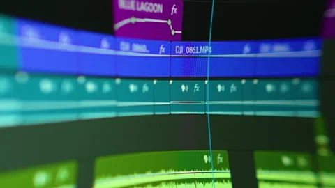 Video Editing Timeline Timelapse Lens Distortion Effect Creative Post Production Stock Footage 336404362
