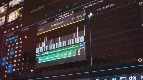 Video editing. Video editing  program. Timeline Stock Footage 80155910