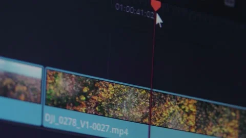 Video editing on your computer. Macro display. Stock Footage 142793935