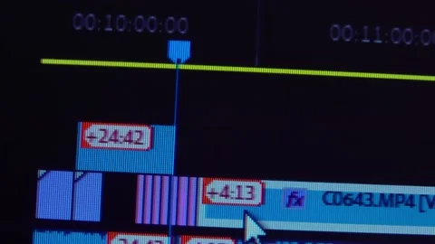 Video editing on your computer. Macro display. Stock Footage 142795582