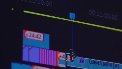 Video editing on your computer. Macro display. Stock Footage 142795970
