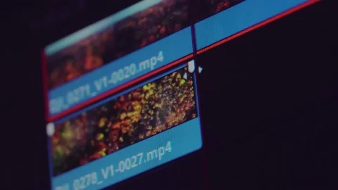 Video editing on your computer. Macro display. Stock Footage 142796128