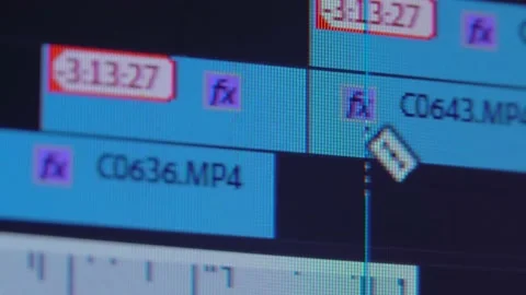 Video editing on your computer. Macro display. Stock Footage 142796870