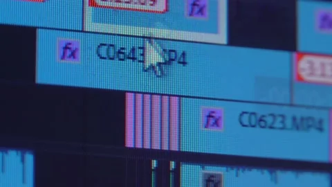 Video editing on your computer. Macro display. Stock Footage 142797061
