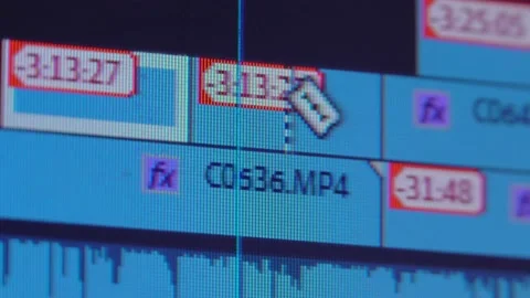 Video editing on your computer. Macro display. Stock Footage 142797070