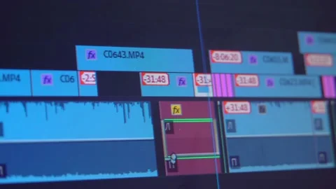 Video editing on your computer. Macro display. Stock Footage 142797225