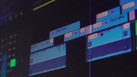 Video editing on your computer. Macro display. Stock Footage 142797357