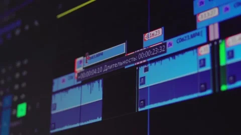 Video editing on your computer. Macro display. Stock Footage 142797389