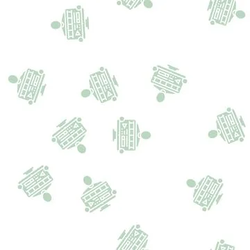 Video editor glyph seamless pattern Stock Illustration