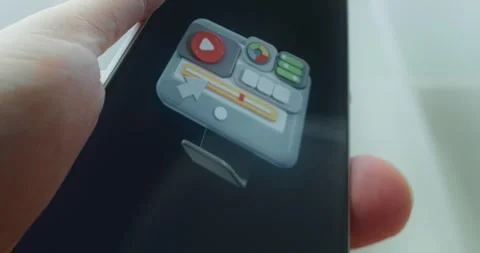 Video editor interface on computer screen, presentation 動画素材 313440223