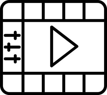 Video Editor Line Icon Design Illustrazione stock