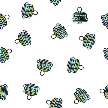 Video editor vector seamless pattern Stock Illustration