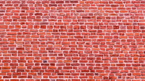 Video of empty red brick wall. Camera moving along background of red brick wall Stock Footage 266427414