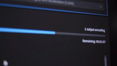 Video Encoding Progress Bar in Media Encoder Stock Footage 348625529