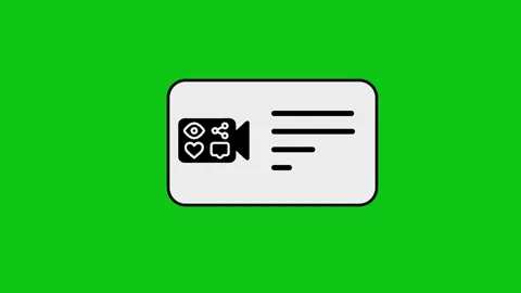 Video engagement interface animation with statistics dashboard overlay on g.. Vídeo Stock 346496890