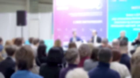 A video engineer working at a computer at a presentation. Stock Footage 225856048