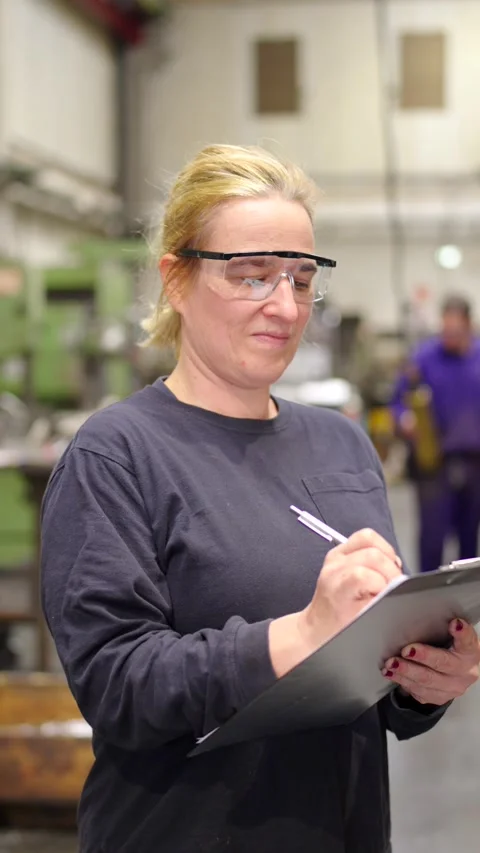 Video of a engineer working in the factory Stock Footage 258512586