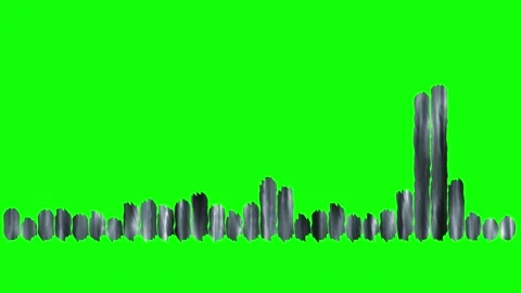 Video equalizer for music,on a green background, bars, gray with dark Stock Footage 165030725