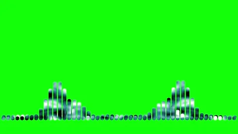 Video equalizer for music,motion, animation, wave double, foggy gray white black Stock Footage 165030916
