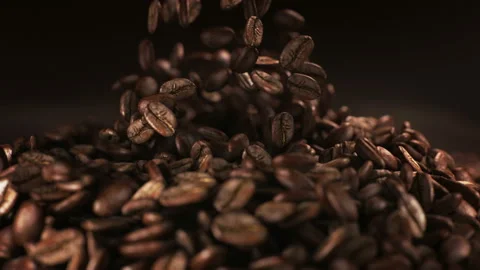 Video of exploding coffee beans in real super slow motion 스톡 동영상 87730071