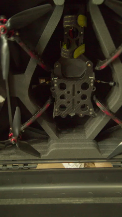 The video explores drone technology, showcasing its design and mechanics Stock Footage 319601769