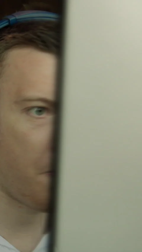 The video explores a focused man immersed in work and reflection Stock Footage 319606960