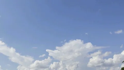 Video of fast moving clouds in a blue sky Stock Footage 69084355