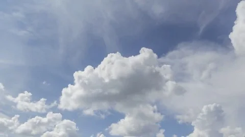 Video of fast moving clouds in a blue sky Stock Footage 69084548