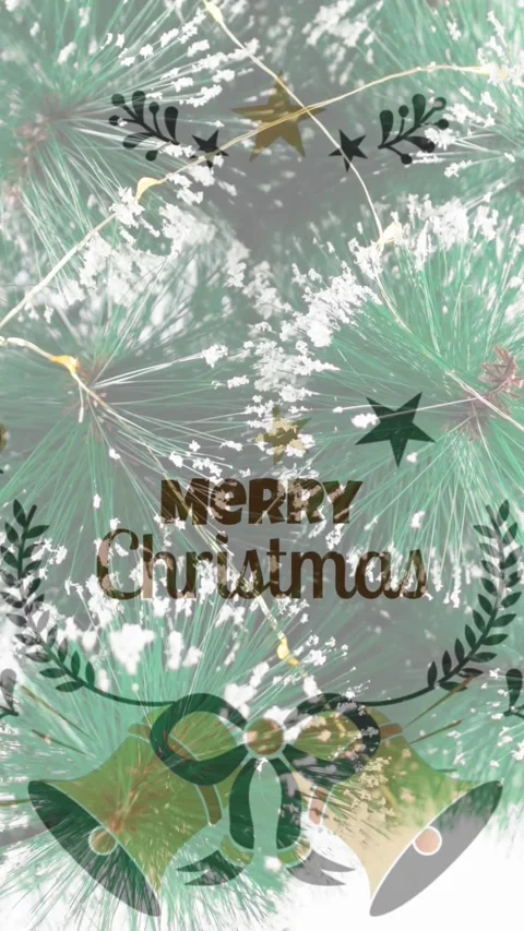 This video features animated christmas baubles and a tree on a white background Stock Footage 344722762
