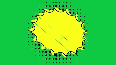 This video features a bright yellow comment bubble on a green screen. Stock Footage 306848141