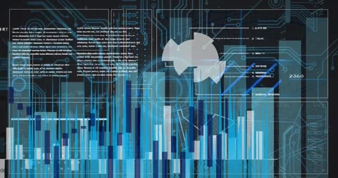 The video features a computer interface with a scope scanning and data Stock Footage 326628567