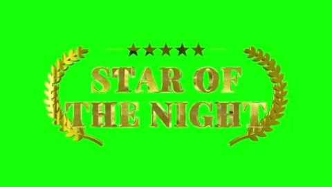 This video features a dynamic gold shiny star of the night award title 스톡 동영상 339257293