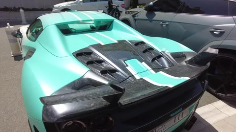 This video features a Mansory Ferrari parked in front of the Hotel de Paris in Stock Footage 280931483