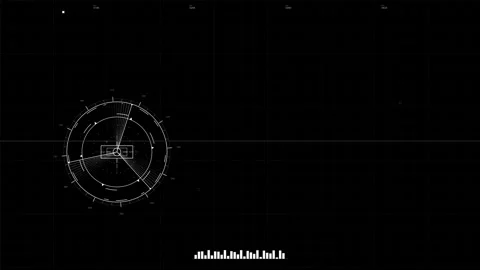 This video features a military graphical user interface with various overlays Vidéo 327691062