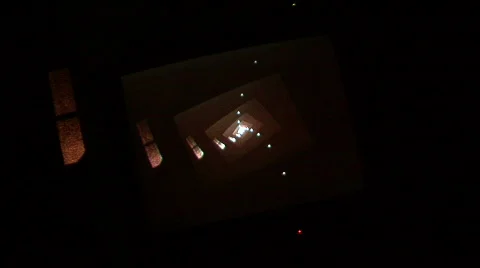 Video Feedback Spiral Morphs To Solid Blue Stock Footage 369908