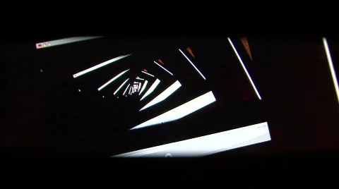 Video Feedback Twisting Spiral Morphs Into Purple Pulse Stock Footage 369872