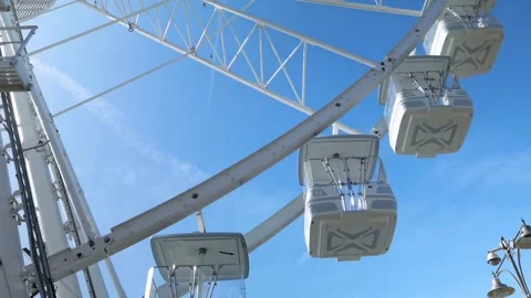Video of a Ferris wheel shot from below Stock Footage 247912287