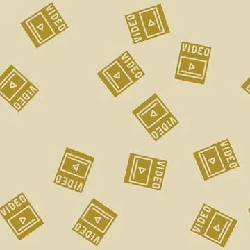 Video file format document glyph vector seamless pattern Illustrazione stock