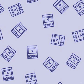 Video file format document line vector seamless pattern Illustrazione stock