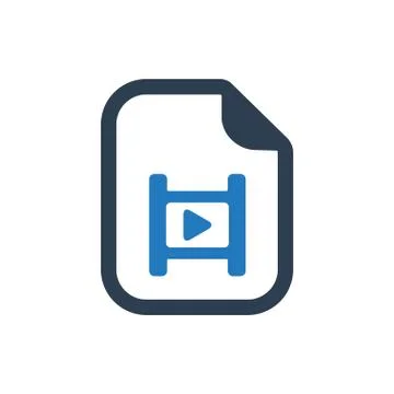 Video file icon Stock Illustration