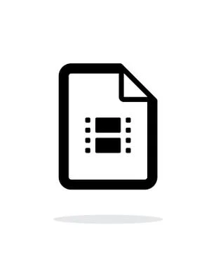 Video file icon on white background. Stock Illustration