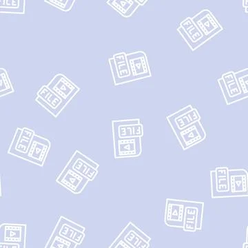 Video file line vector seamless pattern Stockillustratie