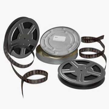 Video Film Reel 3D Models Set 2 ~ 3D Модель # 90620630