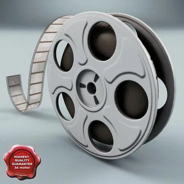 Video Film Reel Low Poly 3D Model