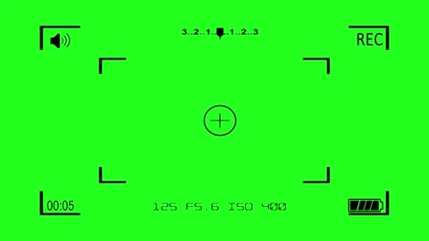 Video Filming Animation. Square Frame Easy to use alpha footage of video rec Stock Footage 171931584